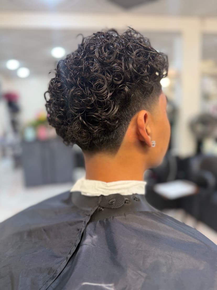 Curly fade